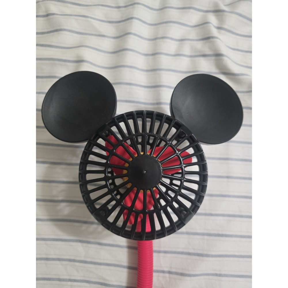 Disney Park Mickey Mouse Ears Flexible Clip on Stroller Fan 17" Battery Operated - Picture 2 of 5
